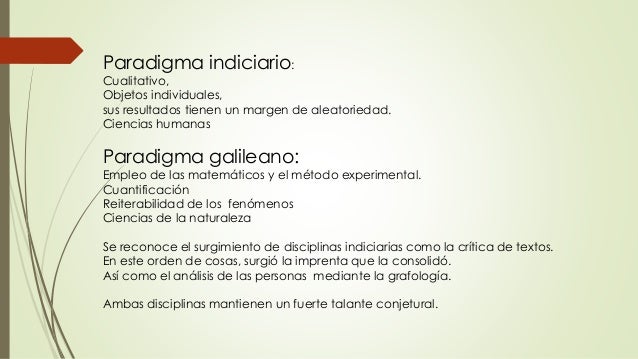 ginzburg paradigma indiciario